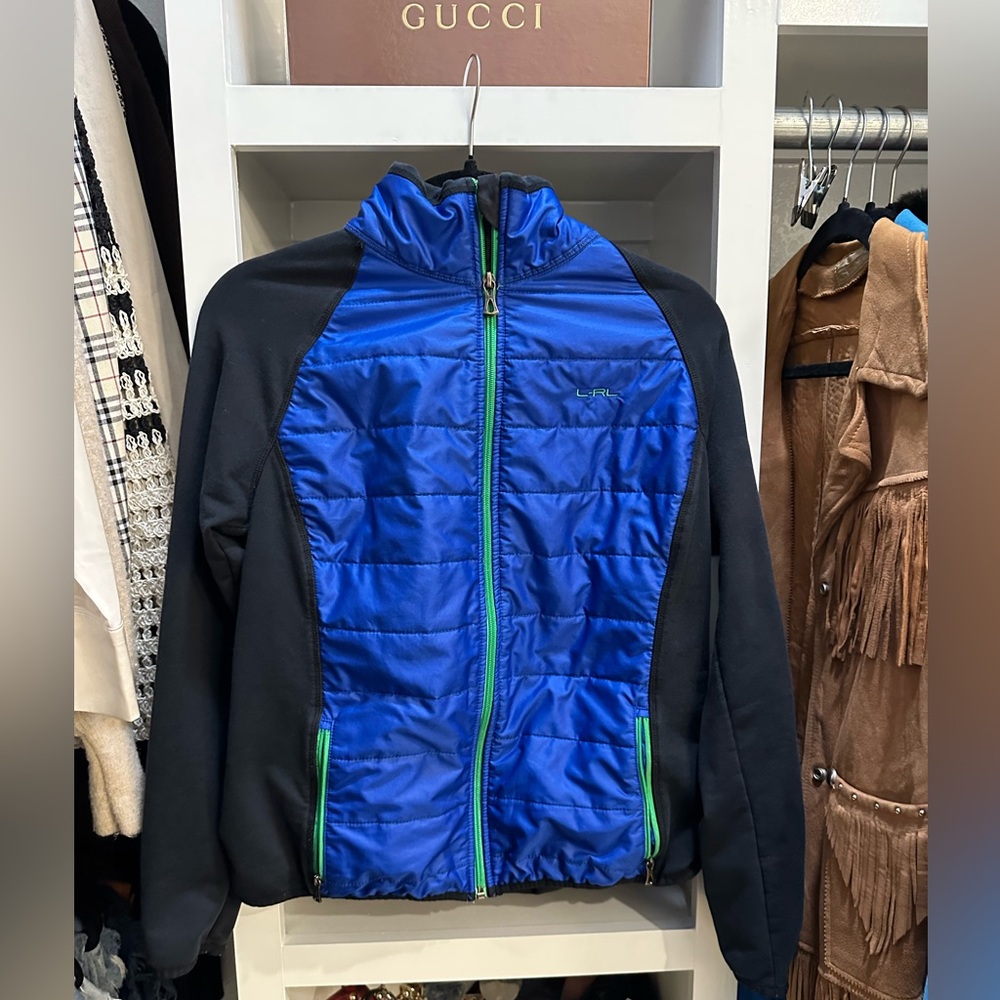 Ralph Lauren Blue and Black Jacket with Green Trim